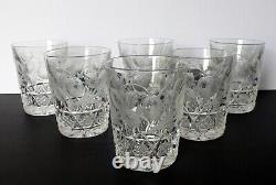 Set of 6 ABP Cut Crystal Strawberry Tumblers Drinking Glasses