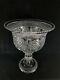 Signed Yasemin Cut Glass Punch Bowl Or Vase 15.5 Quality Turkish Repro Vfine