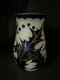 Steuben Acid Cut Black/alabaster Glass Vase Art Deco Sea Holly 1928 10h