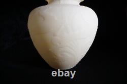 Steuben Art Deco Ivory Acid Cut Back Vase with Gazelles