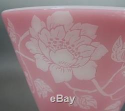 Steuben Rosaline Acid Cut Back Art Glass Vase