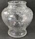 Stevens & Williams Intaglio Crystal Cut Glass Vase Vintage England Floral