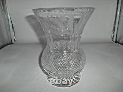 Stunning Edinburgh Scotland Thistle Pattern Cut Crystal 7.75 Vase