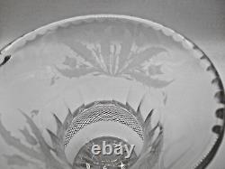 Stunning Edinburgh Scotland Thistle Pattern Cut Crystal 7.75 Vase