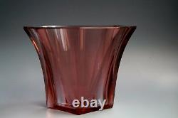 Stunning Moser Royalit Cut Dichroic Crystal Glass Vase Signed