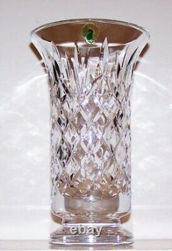 Stunning Signed Waterford Crystal Beautifully Cut Footed Flared 8 1/2 Vase