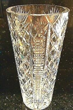 Stunning WATERFORD CRYSTAL Ireland 12/30.5cm LARGE CLARE Hand Cut FLOWER VASE