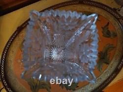 Superb Tuthill American Brilliant Period Cut Glass Vase. Signed Not Perfect