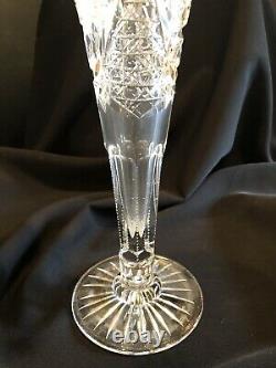Tall 12 American Brilliant Period Cut Glass Trumpet Vase
