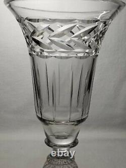 Tall Pairpoint Cut Glass Vase With Controlled Ball Stem 12 5/8 1920's