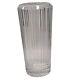 Tiffany & Co Cut Ribbed Crystal Cylindrical Form Art Glass Vase Stamped 9 Mint
