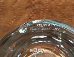 Tiffany & Co Wave Cut 12 Crystal Centerpiece Vase 2001 Signed Emil Brost