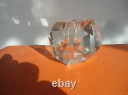 Timo Sarpaneva Crystal vintage ORCHID vase modern mid century glass cut