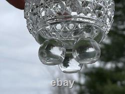 Two American Brilliant Period Cut Glass Toothpick Holders 3 Ball Footed ABP Vase