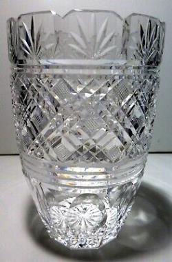 VINTAGE Waterford Crystal MASTER CUTTER #208-416 Flower Vase 8 Made IRELAND