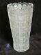 Vtg Bohemia Czech Queen Lace Crystal Glass Hand Cut 24% Lead 10 Tall Vase