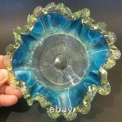 Victorian Uranium Glass Trimmed Fluted Bowl 5 1/4 Diameter circa 1870