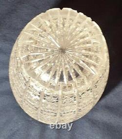 Vintage 10 Queen Lace Bohemian Czech Hand Cut Glass Crystal Vase Rare