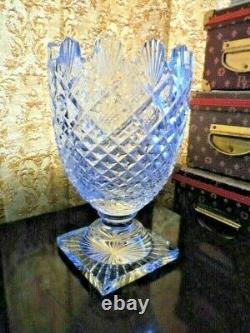 Vintage 1970's Waterford Crystal Class Footed Vase Master Cut Signed