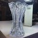 Vintage 6 American Brilliant Abp Cut Crystal Glass Saw Edge Vase