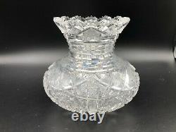 Vintage ABP American Brilliant Period Cut Crystal Vase, 5 1/4 Tall, 6 Widest