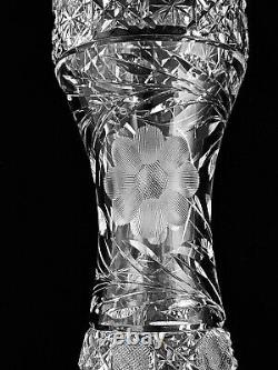 Vintage AMERICAN BRILLIANT Corset Vase Art Deco 1920s