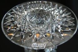 Vintage American Brilliant Cut Glass Crystal Celery Vase Footed Pedestal Ornate