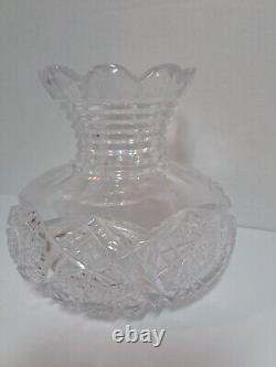 Vintage American Brilliant Cut Glass Vase 6