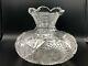 Vintage American Brilliant Period Abp Cut Crystal Fan Hobstar Art Glass Vase