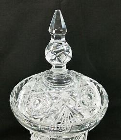 Vintage Anglo-Irish Style Cut Glass Covered Cup