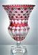 Vintage Bohemian Lead Crystal Cane Hobnail Cut Glass Urn Shaped Vase 2.5 Kg