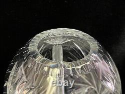 Vintage Brilliant Cut Heavy Crystal Glass Vase withHobstars, 10 Tall, 6 Widest