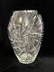 Vintage Brilliant Cut Heavy Crystal Glass Vase Withhobstars, 11 1/2 T, 8 Widest