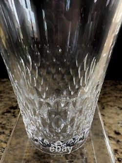 Vintage Cut Crystal Lead Flower Table Thumbprint Vase