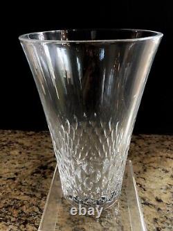 Vintage Cut Crystal Lead Flower Table Thumbprint Vase