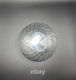 Vintage Cyclades BACCARAT Signed Swirl Crystal Cut Glass Vase