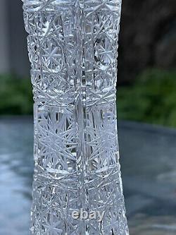 Vintage Hand Cut Lead Crystal Over 24% PbO Bud Vase. Made in Slovakia