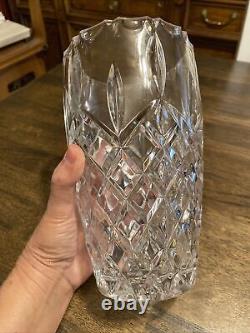 Vintage Heavy Pressed Crystal Vase European 8