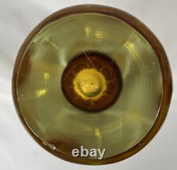Vintage Mandruzzato Faceted Heavy Cut Sommerso Art Glass Vase MCM Italy
