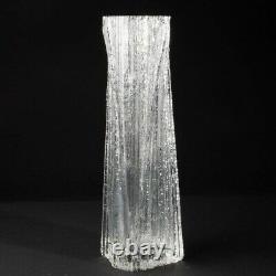 Vintage Mid-Century Rosenthal Tapio Wirkkala Clear Glass Inari Vase 12-3/4 Tall