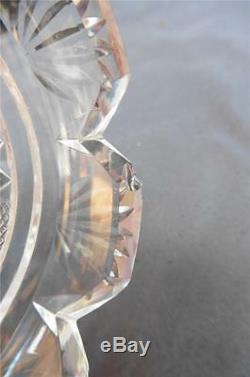 Vintage Rare Waterford Crystal Cut Glass Vase 7 Diamond & Fan PERIOD PIECE