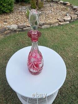 Vintage Ruby Red Cut Glass