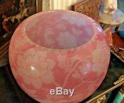 Vintage Steuben Floral Decorated Acid Cut Back 7 Art Glass Vase