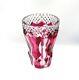Vintage Val St. Lambert Cut Cranberry Glass To Clear Crystal Vase