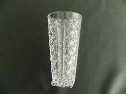 Vintage Waterford Crystal Vase 8 Tall Ireland Master Cut Signed Excellent