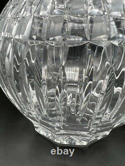Vintage Zawiercie Laurencie Cut Crystal Vase, 8 1/2 Tall, 8 1/2 Widest