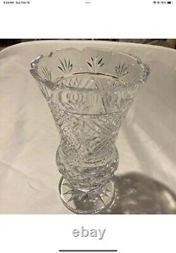 WATERFORD Crystal 1998 MASTER CUTTER 8.5 Footed Vase Samuel Miller Original box