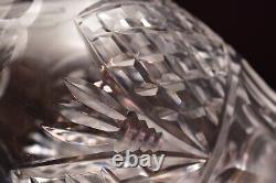 WATERFORD GIFTWARE Cut Crystal 9 Footed Vase Signed DISCONTINUED Scalloped