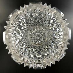 W. C. Anderson ABP Cut Glass FEATHERED STAR Pattern 11 1/4 Flared VASE