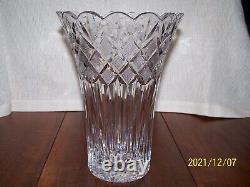 Waterford Crystal 10 Irish Lace Vase From Romance Of Ireland Collection Ex
